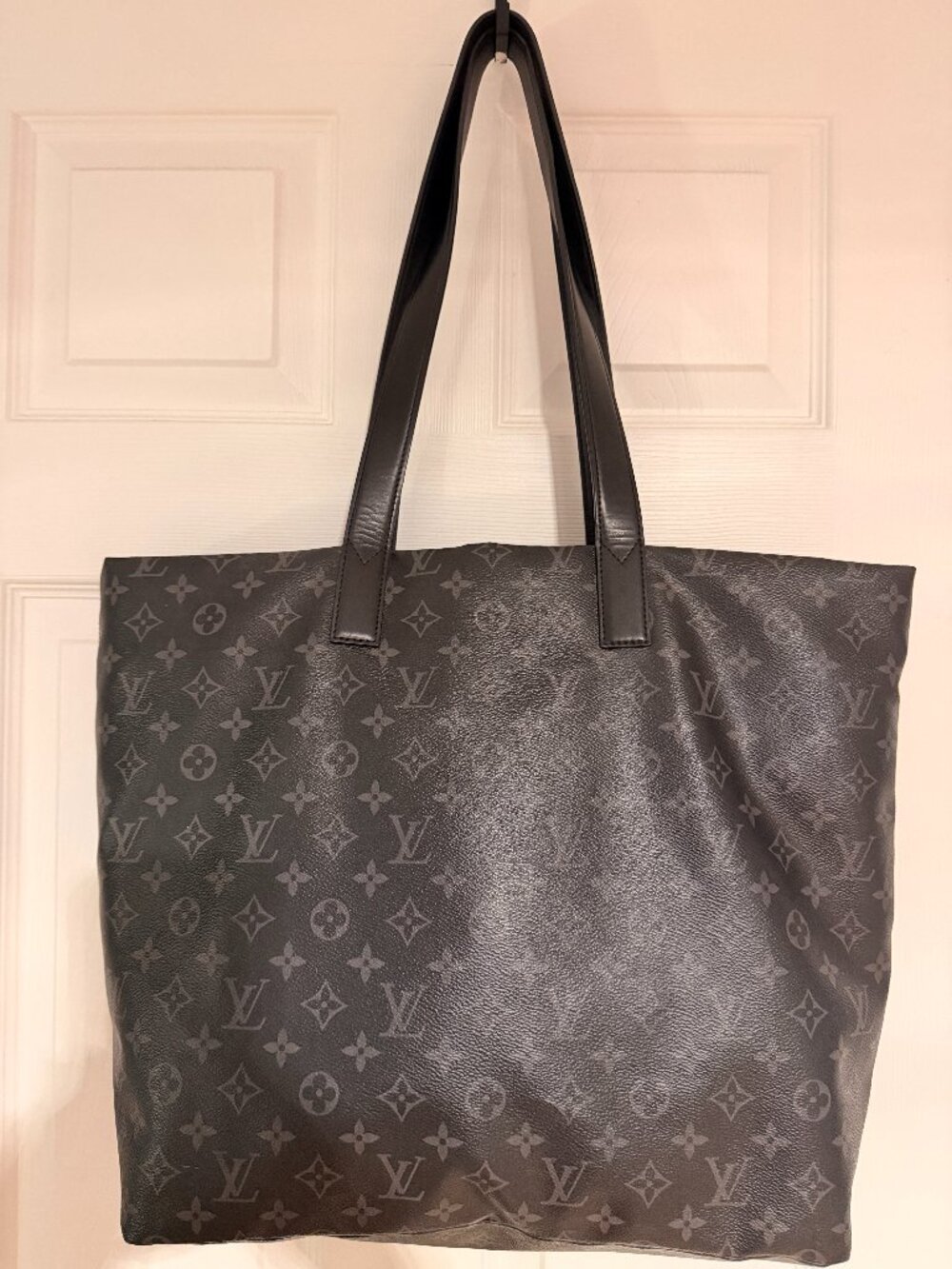 Louis Vuitton Cabas Light tote bag featuring the dark Monogram Eclipse